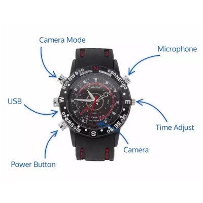 Wristwatch With 8 GB Memory And Camera